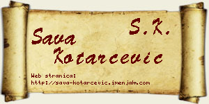 Sava Kotarčević vizit kartica